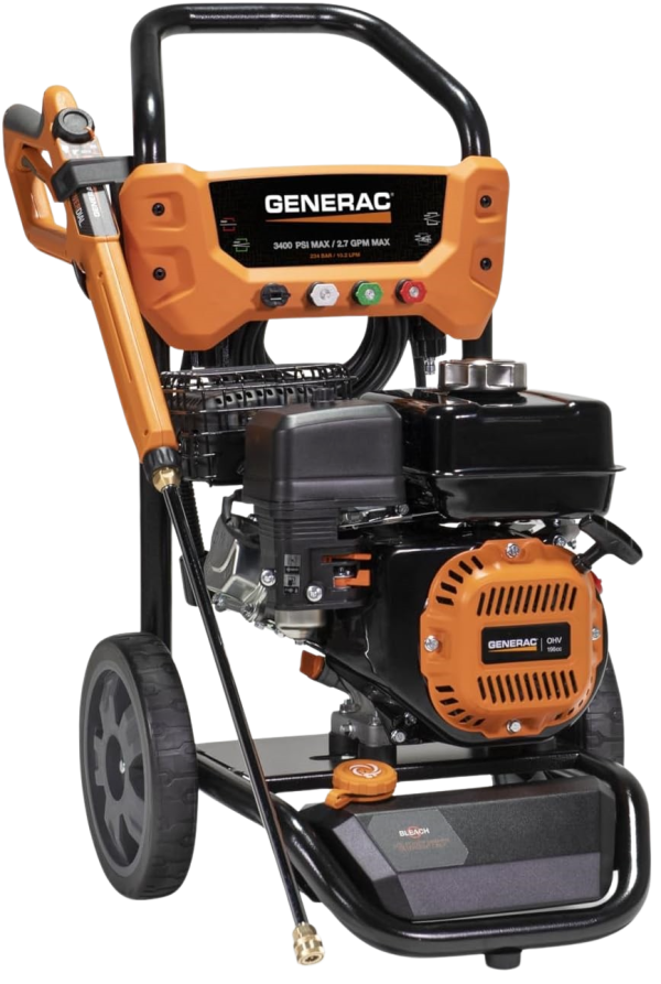 Generac 8913 Pressure Washer with Soap Tank 3400 PSI 2.7 GPM Residential Gas New