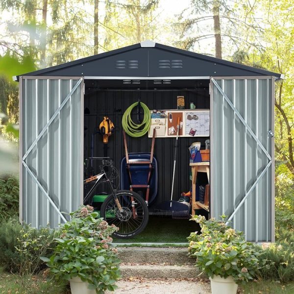8 Ft. W x 6 Ft. D Metal Storage Shed - Image 5