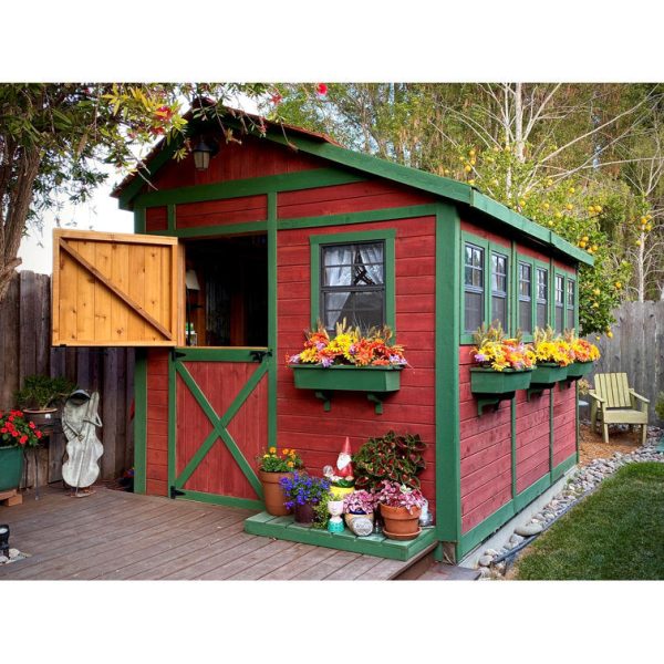 Outdoor Living Today 8 ft. W x 12 ft. D Cedar Wood Sunshed Garden Shed - Image 2