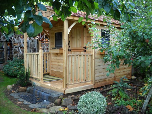 Outdoor Living Today 8 ft. W x 12 ft. D Santa Rosa Cedar Wood Garden Shed - Image 2