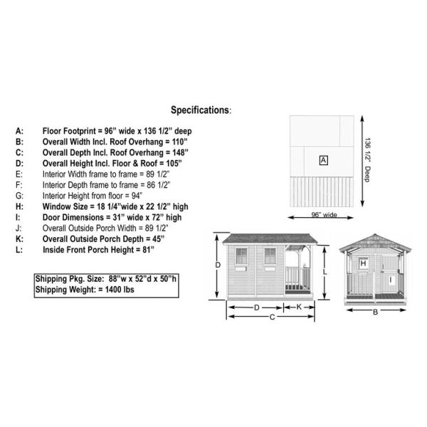 Outdoor Living Today 8 ft. W x 12 ft. D Santa Rosa Cedar Wood Garden Shed - Image 6