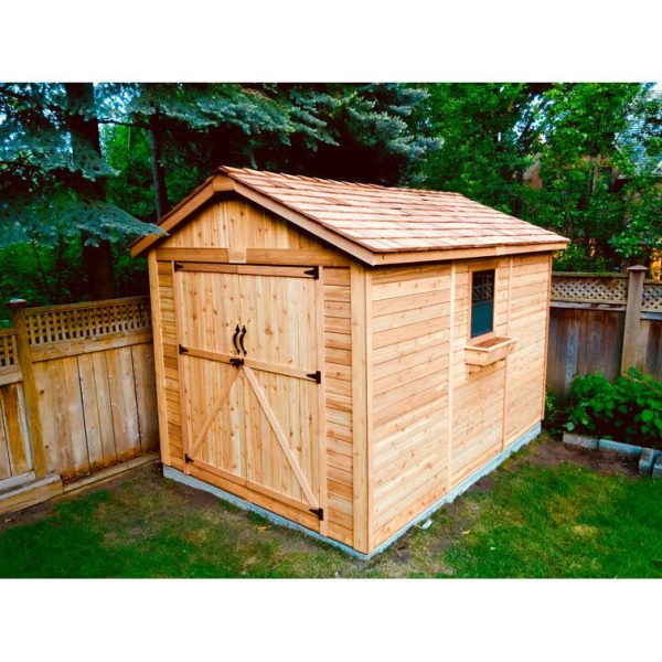 Outdoor Living Today 8 ft. W x 12ft D SpaceMaster Cedar Wood Storage Shed