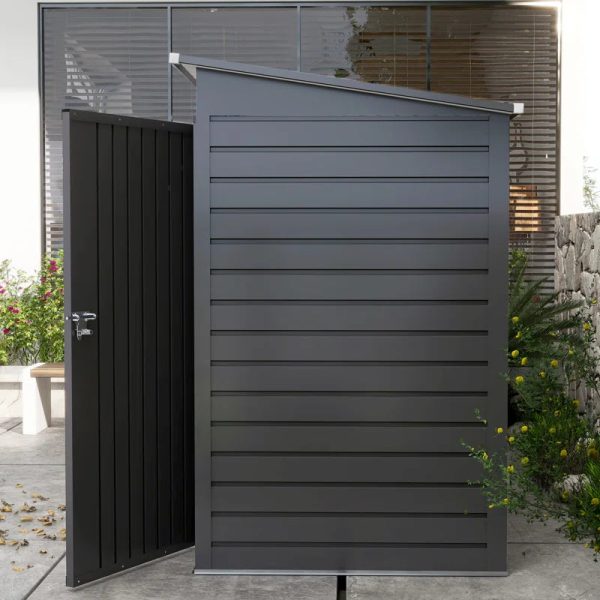 8 ft. W x 4 ft. D Galvanized Steel Horizontal Storage Shed - Image 3