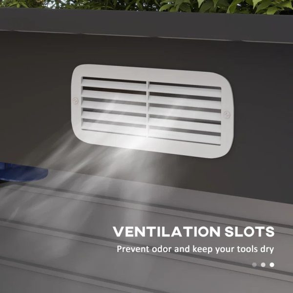 8 ft. W x 4 ft. D Galvanized Steel Horizontal Storage Shed - Image 5