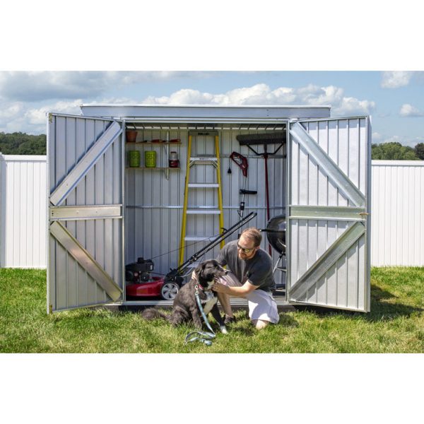 Arrow 8 ft. W x 4 ft. D Metal Portable Storage Shed - Image 2
