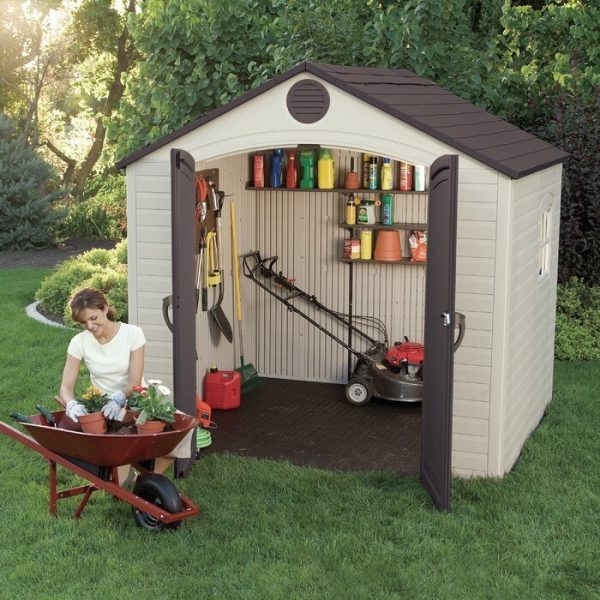 8 ft. W x 5 ft. D Plastic Storage Shed - Image 2