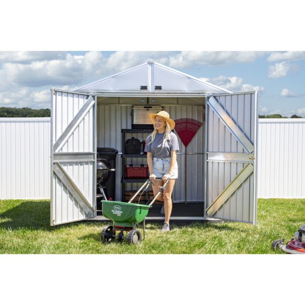 Arrow 8 ft. W x 6 ft. D Galvanized Steel Portable Storage Shed - Image 2