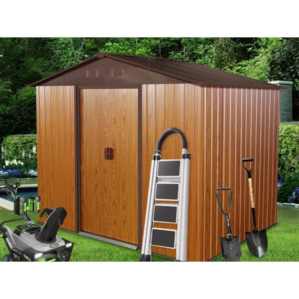 8 ft. W x 6 ft. D Metal Storage Shed - Image 2