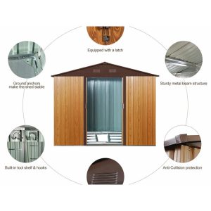 8 ft. W x 6 ft. D Metal Storage Shed - Image 3