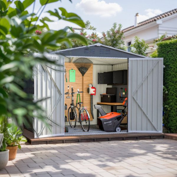 8 ft. W x 6 ft. D Metal Storage Shed - Image 6