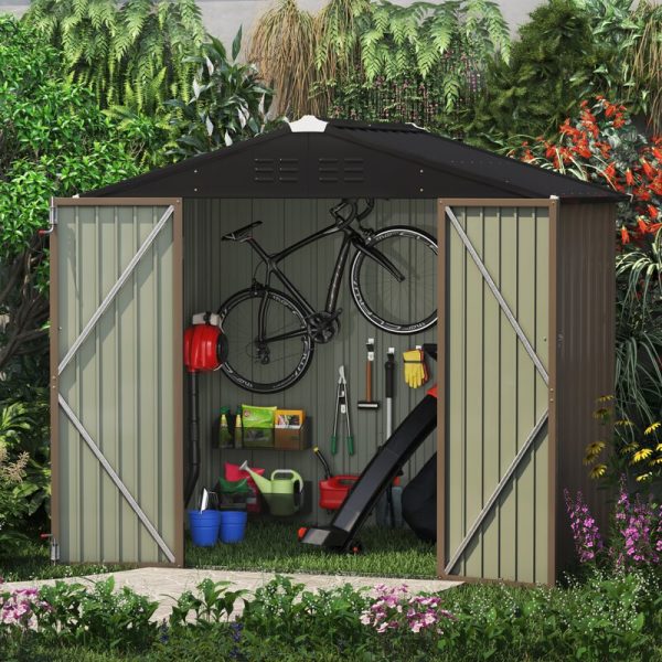 8 ft. W x 6 ft. D Metal Storage Shed - Image 2