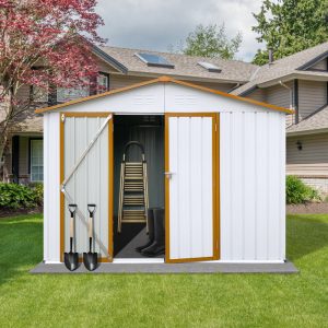 8 ft. W x 6 ft. D Stainless Steel Horizontal Storage Shed