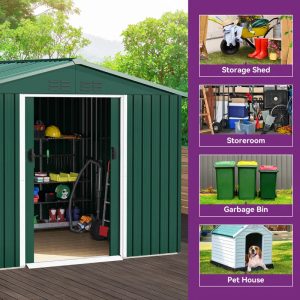 8 ft. W x 7 ft. D Steel Tool Shed - Image 3