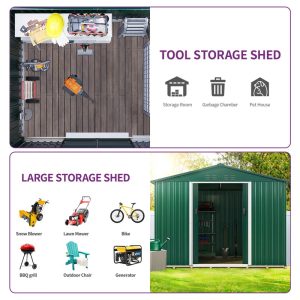 8 ft. W x 7 ft. D Steel Tool Shed - Image 4
