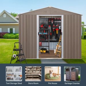 8 ft. x 10 ft. Metal Traditional Storage Shed - Image 3