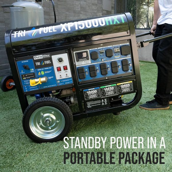 DuroMax 13000 Watt, Tri Fuel Portable Generator, w/ CO Alert - Image 17