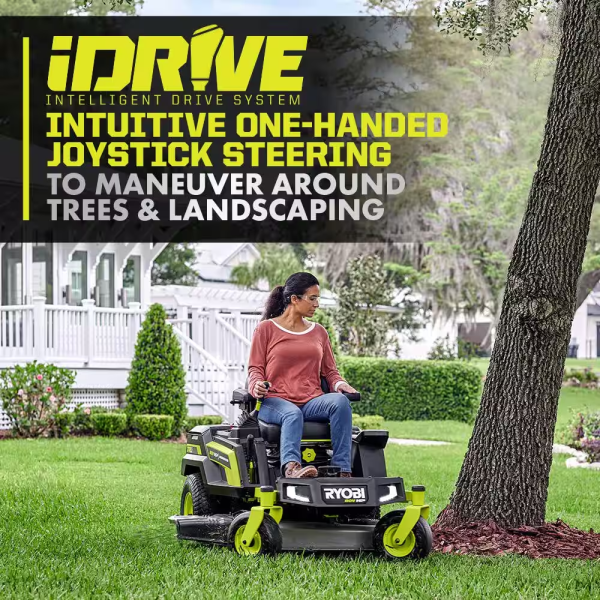 80V HP Brushless 42 In. Battery Electric Cordless Zero Turn Riding Mower (2) 80V Batteries (2) 40V Batteries and Charger - Image 10