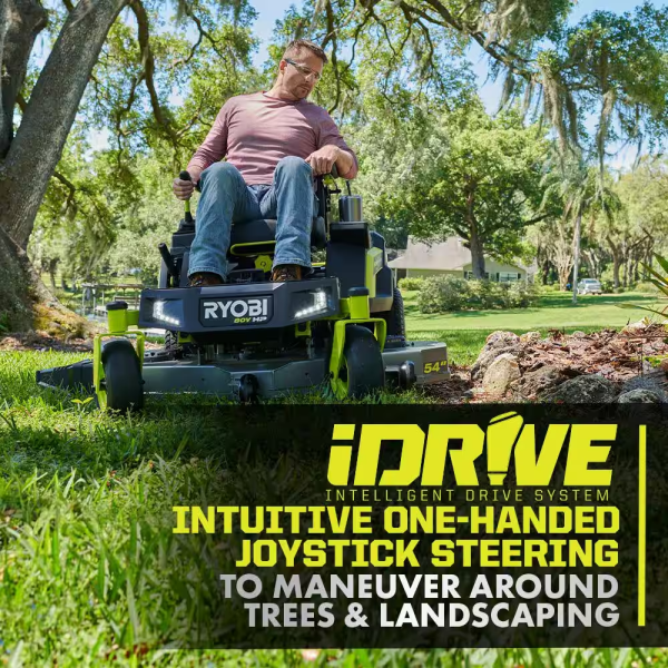 80V HP Brushless 54 In. Battery Electric Cordless Zero Turn Riding Mower (3) 80V Batteries (4) 40V Batteries and Charger - Image 10
