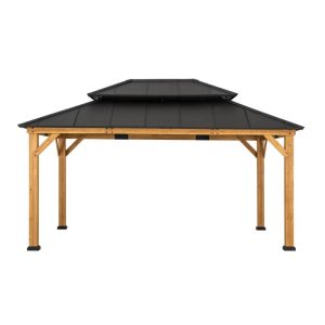 16 Ft. W X 12 Ft. D Solid Wood Patio Gazebo - Image 2
