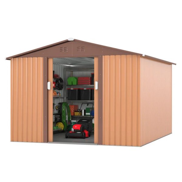 9 ft. W x 10 ft. D Metal Traditional Storage Shed - Image 4