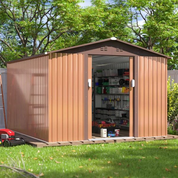 9 ft. W x 10 ft. D Metal Traditional Storage Shed - Image 6