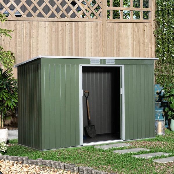 9 ft. W x 4 ft. D Metal Lean-To Storage Shed - Image 2