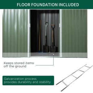 9 ft. W x 4 ft. D Metal Lean-To Storage Shed - Image 5