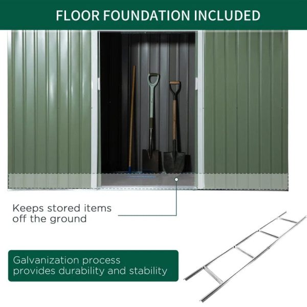 9 ft. W x 4 ft. D Metal Lean-To Storage Shed - Image 5