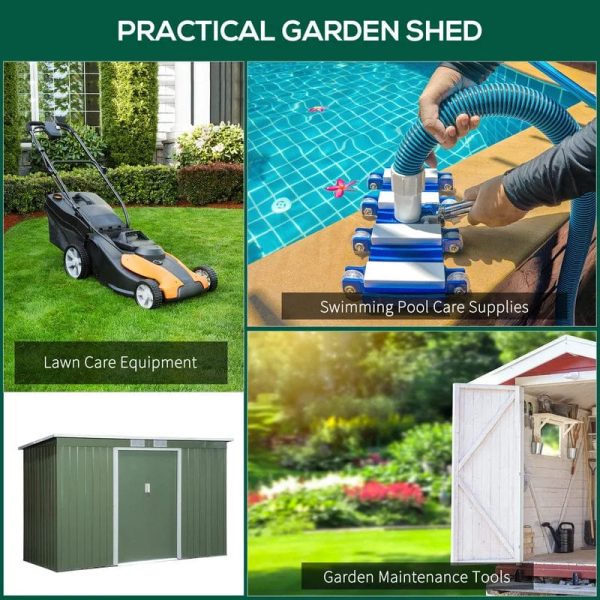 9 ft. W x 4 ft. D Metal Lean-To Storage Shed - Image 7