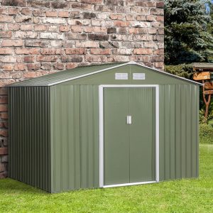 9 ft. W x 6 ft. D Galvanized Steel Storage Shed