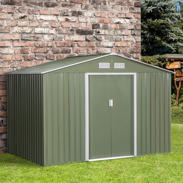 9 ft. W x 6 ft. D Galvanized Steel Storage Shed