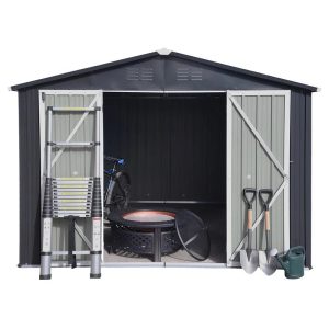 9 ft. W x 6 ft. D Metal Storage Shed - Image 2