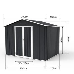 9 ft. W x 6 ft. D Metal Storage Shed - Image 5