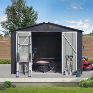 9 ft. W x 6 ft. D Metal Storage Shed - Image 6