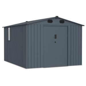9 ft. W x 8 ft. D Metal Lean-To Storage Shed