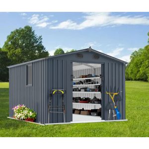 9 ft. W x 8 ft. D Metal Lean-To Storage Shed - Image 2