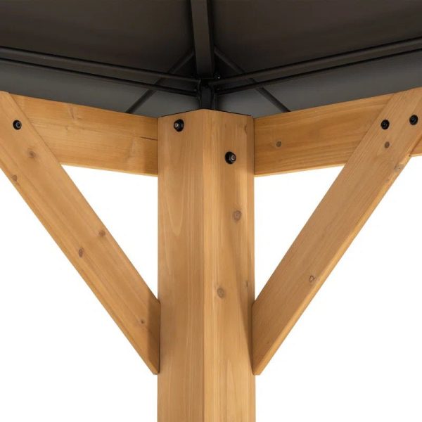 16 Ft. W X 12 Ft. D Solid Wood Patio Gazebo - Image 5