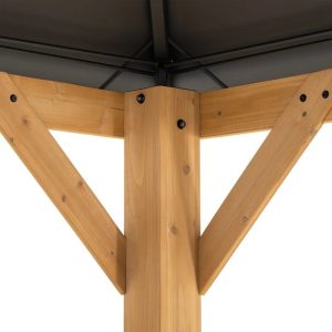 16 Ft. W X 12 Ft. D Solid Wood Patio Gazebo - Image 5