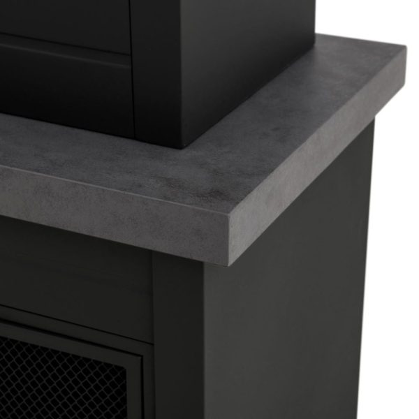 Sunjoy 58 in. Wood Burning Fireplace, Steel Outdoor Fireplace with Chimney, Log Holders, Fireplace Tool, and PVC Cover - Image 26