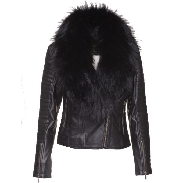 Amarah_sLargeFurShawlleatherjacketwithribbedsleevedetailing-1