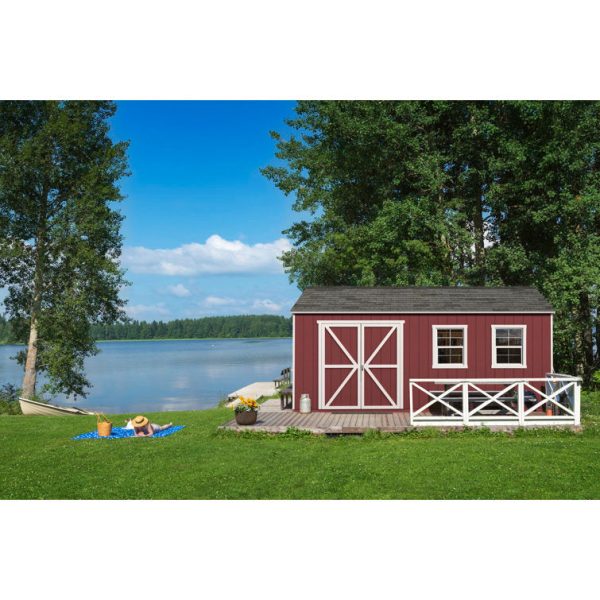 Handy Home Astoria 12 ft. W x 20 ft. D Solid + Manufactured Wood Storage Shed with Floor - Image 2