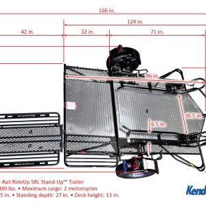 Go! Series Dual Rail Ride-Up Folding Motorcycle Trailer - Image 9