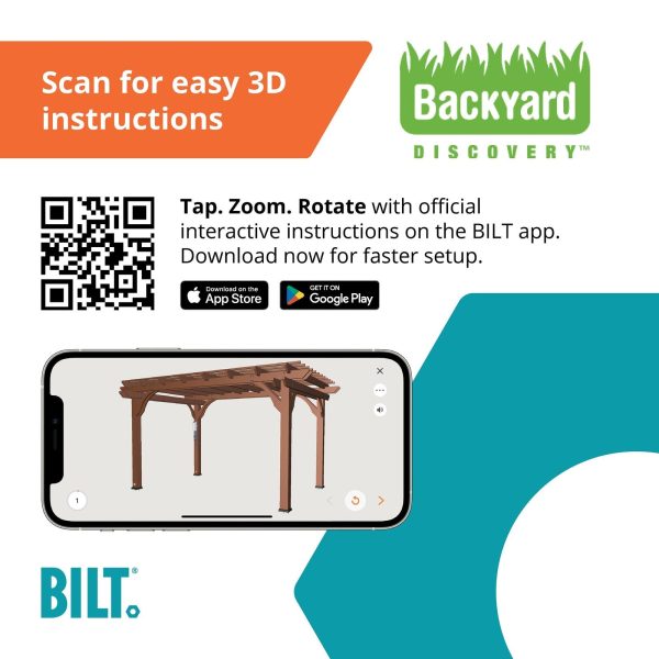 14×10 Somerville Pergola – Walnut Stain - Image 10