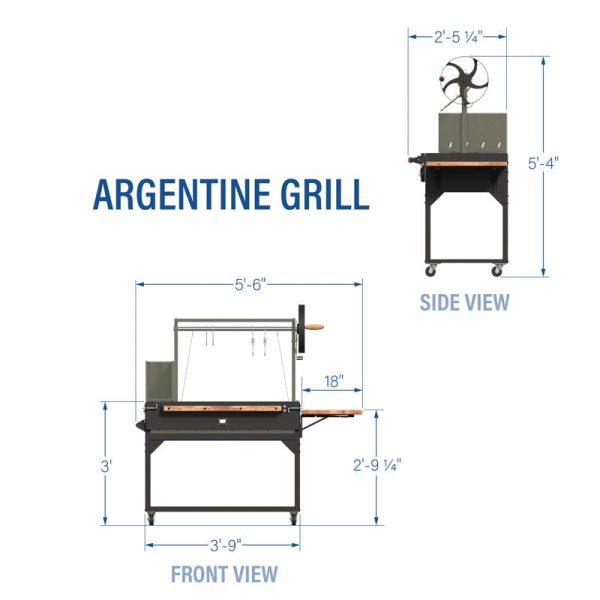 Premium Argentine/Santa Maria BBQ Grill with Wood Fire and Charcoal Grill - Image 5