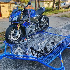 Dual Ride-Up SRL Folding Motorcycle Trailer - Image 11