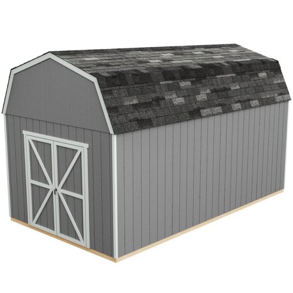 Handy Home Braymore 10 ft. W x 18 ft. D Solid + Manufactured Wood Storage Shed with Floor - Image 2