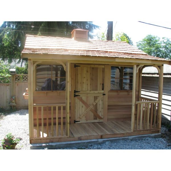 Cedarshed Bunkhouse 9 ft. W x 10 ft. D Solid and Manufacture Wood Traditional Storage Shed - Image 2