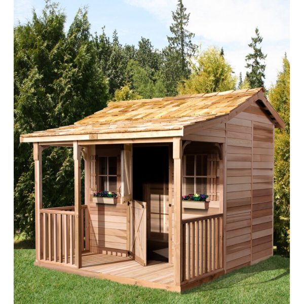 Cedarshed Bunkhouse 9 ft. W x 10 ft. D Solid and Manufacture Wood Traditional Storage Shed - Image 3
