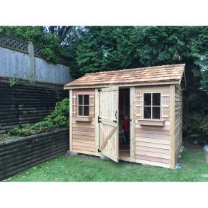 Cedarshed Cabana 12 ft. W x 8 ft. D Solid and Manufactured Wood Storage Shed