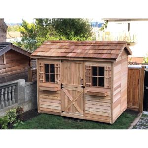 Cedarshed Cabana 9 ft. W x 6 ft. D Solid Wood Traditional Storage Shed